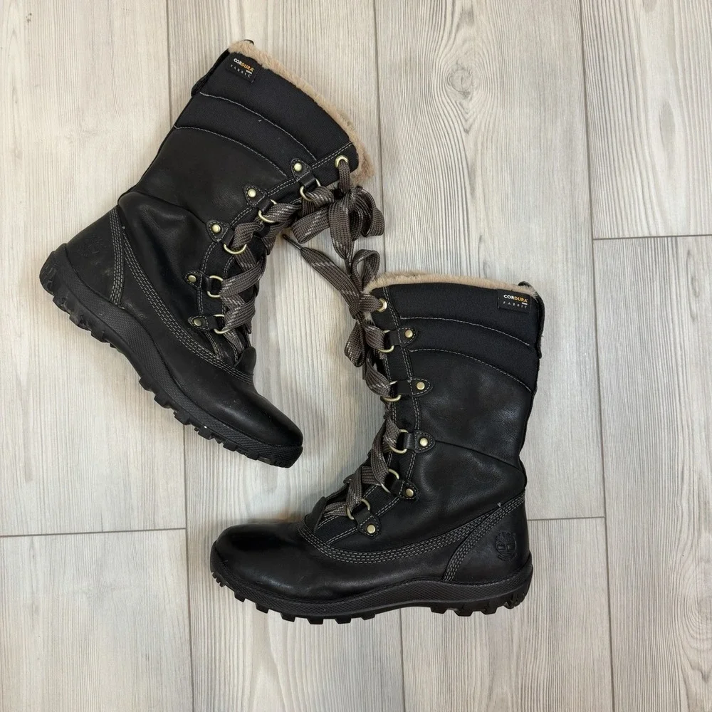 Timberland‎ Mount Hope Womens 8M Leather Mid Calf Winter Boots Waterproof